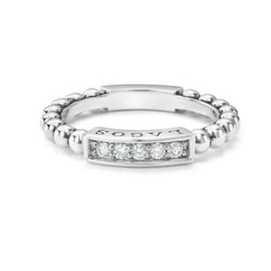 LAGOS Caviar Spark Diamond Stacking Ring